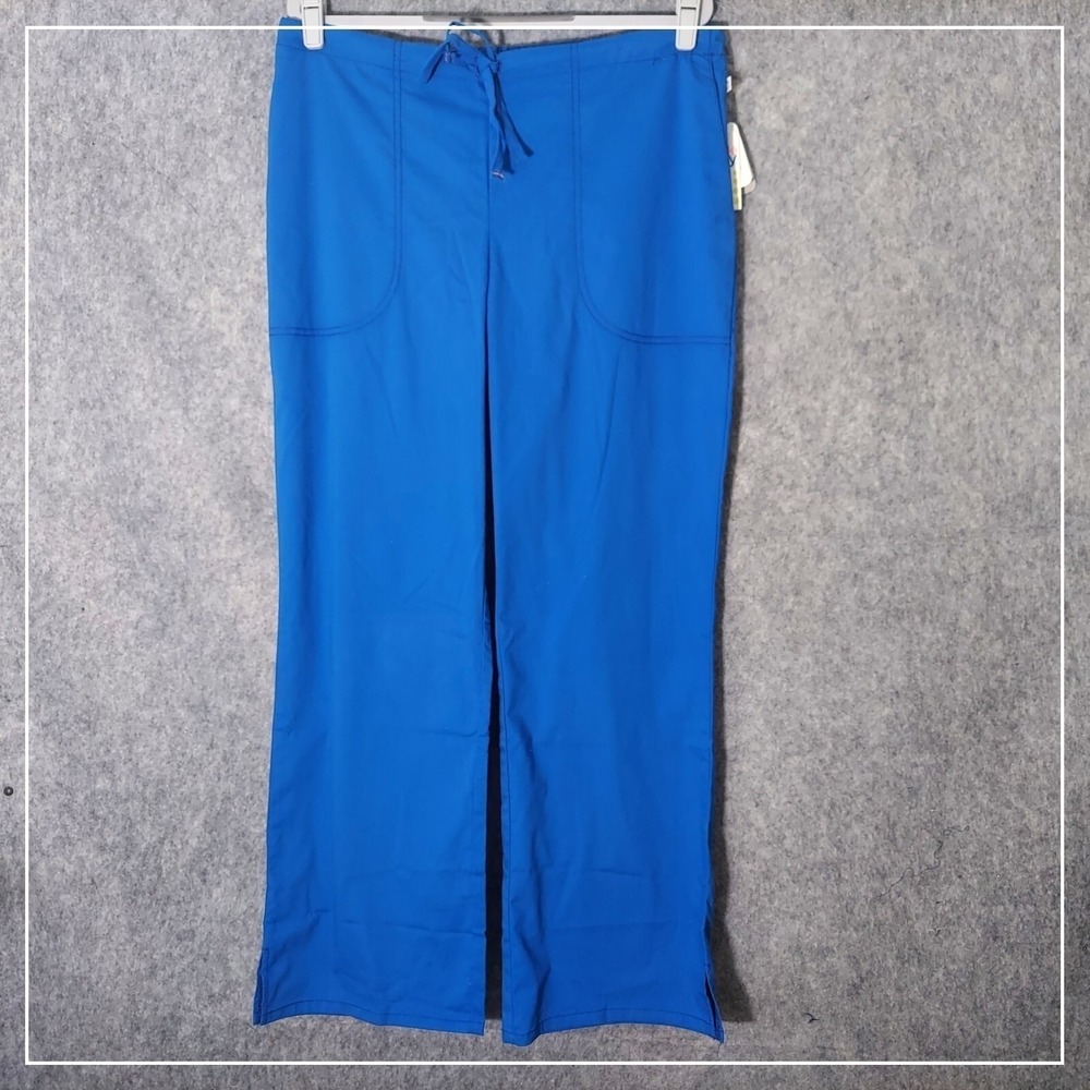 Code Happy Men Scrub Pants M Cobalt Stretch Relaxed Fit Medical Nursing Workwear